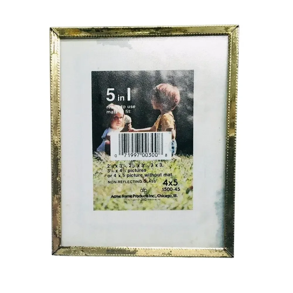 Vintage Gold Tone Metal Picture Frame